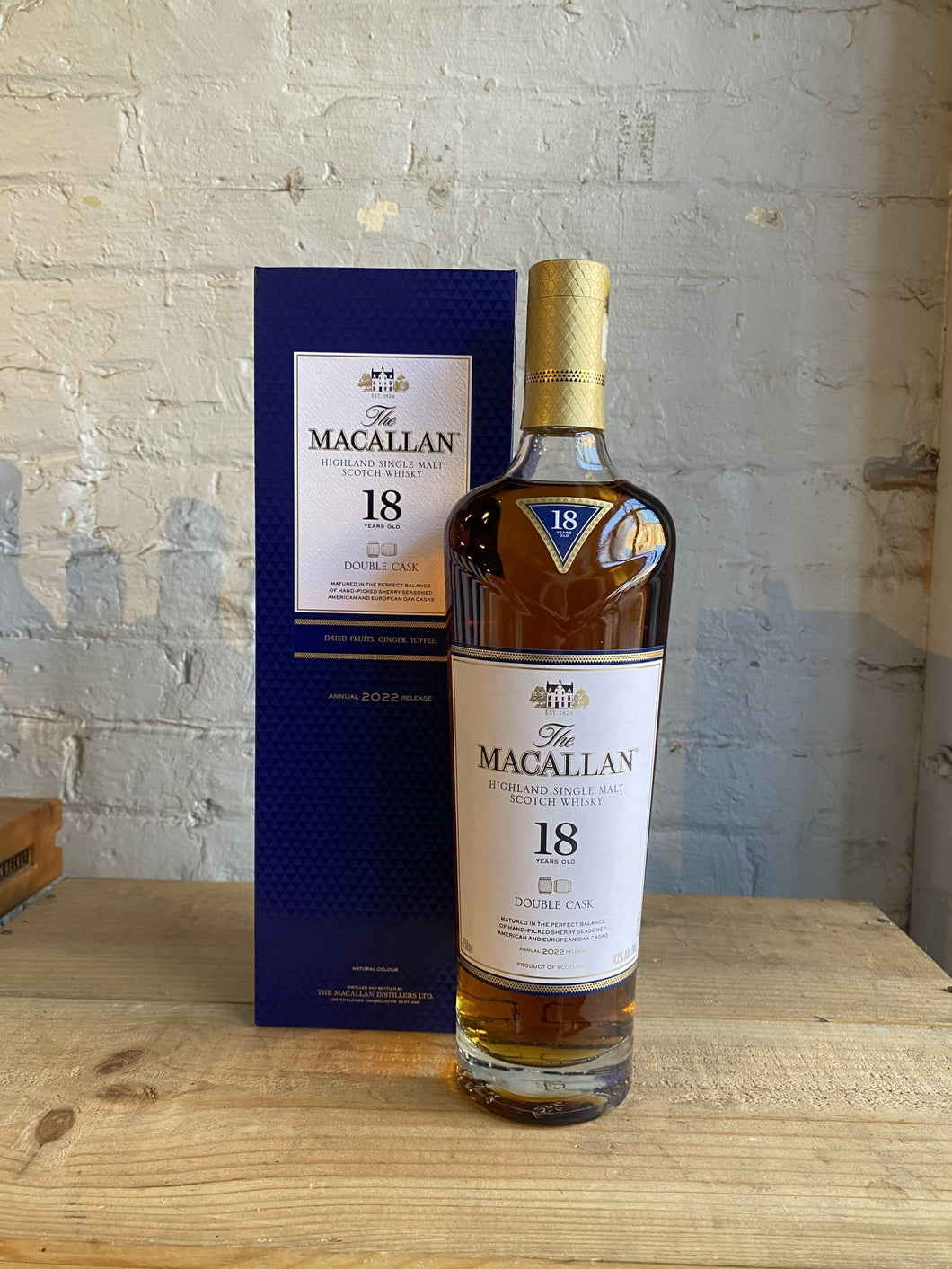 The Macallan 18yr Double Cask Single Malt Scotch Whisky - Speyside, Highland, Scotland (750ml)