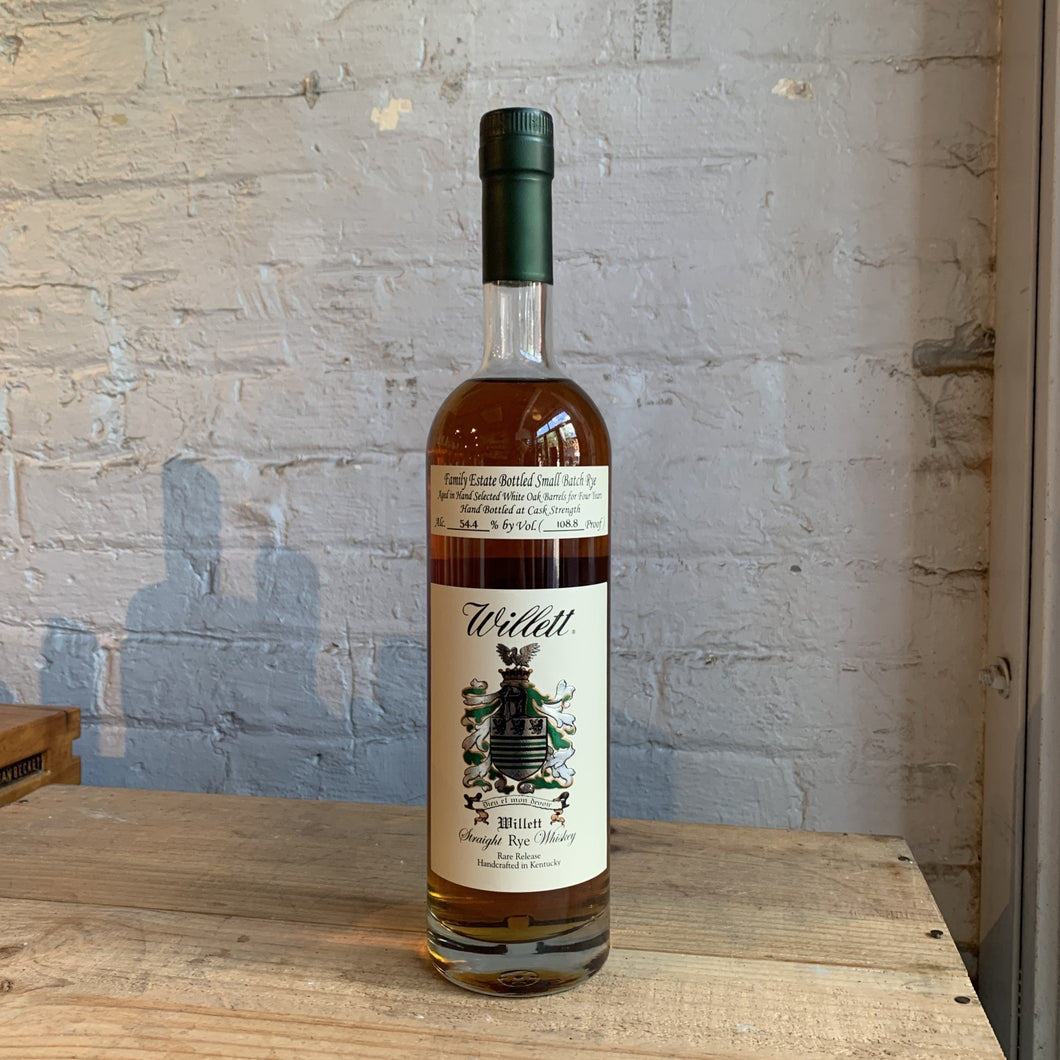 Willett Small Batch 4yr Rare Release Cask Strength Straight Rye Whiskey - Bardstown, KY (750ml)