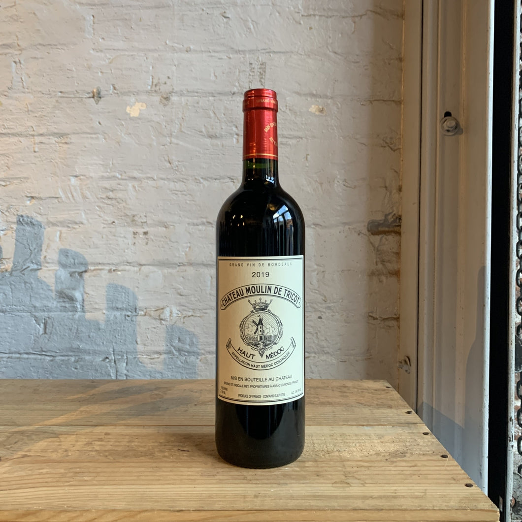 2019 Chateau Moulin de Tricot Haut-Médoc -  Bordeaux, France (750ml)