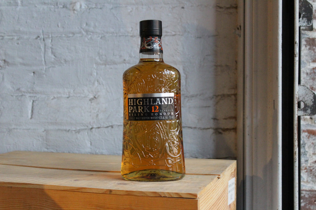 Highland Park 12yr Viking Honour Single Malt Scotch Whisky - Kirkwall, Orkney Islands, Scotland (750ml)