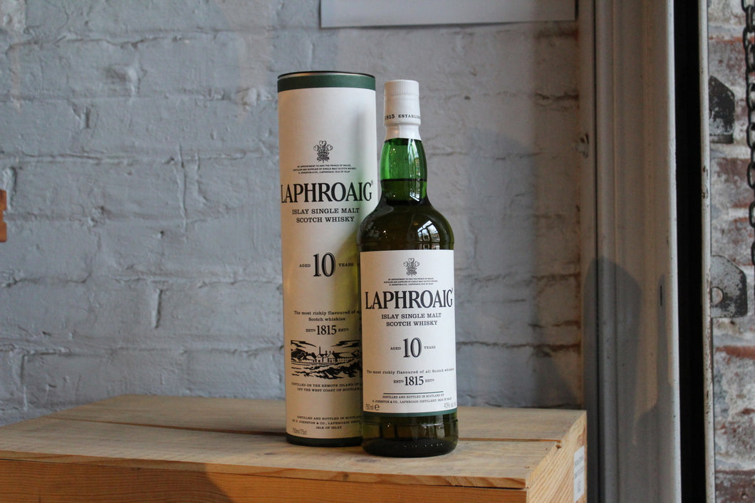 Laphroaig 10yr Single Malt Scotch Whisky - Islay, Scotland (750ml)
