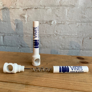 Gnarly Vines Travel Corkscrew, White